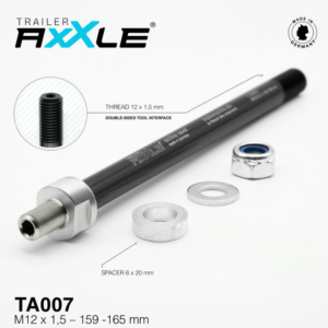 Axe de roue arrière pour fixation remorque (Phen'x/Simurgh uniquement)